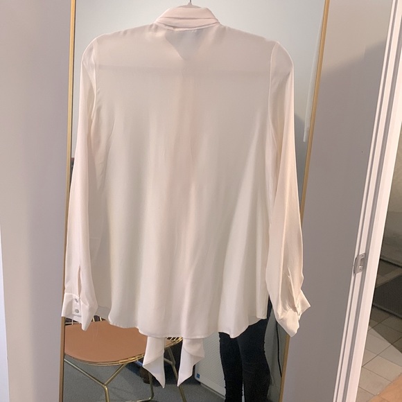 ZARA 100% Mulberry Silk Blouse with Neck Tie Attached Size XS NWOT - Picture 6 of 7